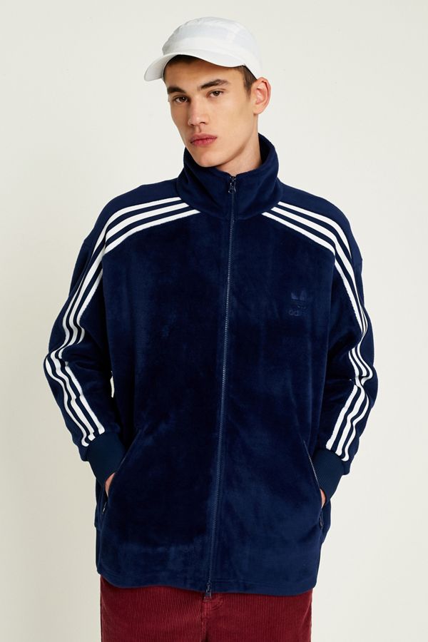 adidas Originals BB Navy Velour Track Top Urban Outfitters