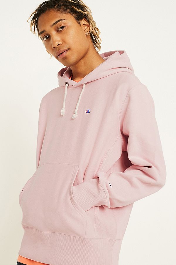 Champion C Logo Pink Hoodie | Urban Outfitters