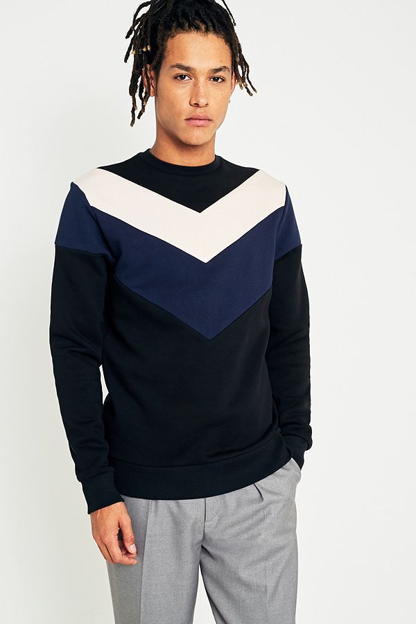 UO Chevron Panel Sweatshirt | Urban Outfitters