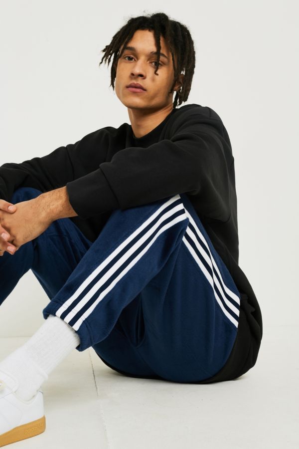 adidas Navy Velour Track Pants | Urban Outfitters