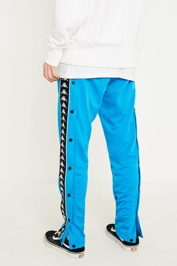 Kappa Slim Bright Blue Popper Track Pants Urban Outfitters