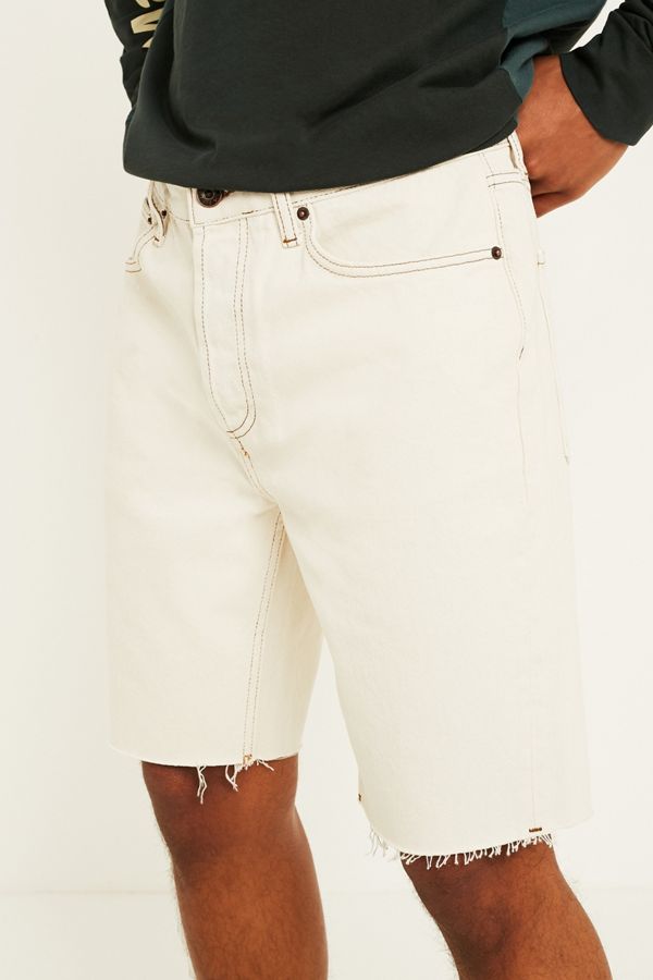 BDG Dad Ecru Denim Shorts Urban Outfitters