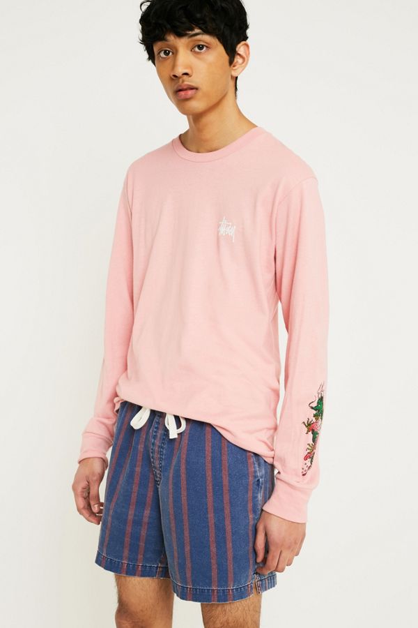 BDG Striped Denim Drawstring Shorts Urban Outfitters