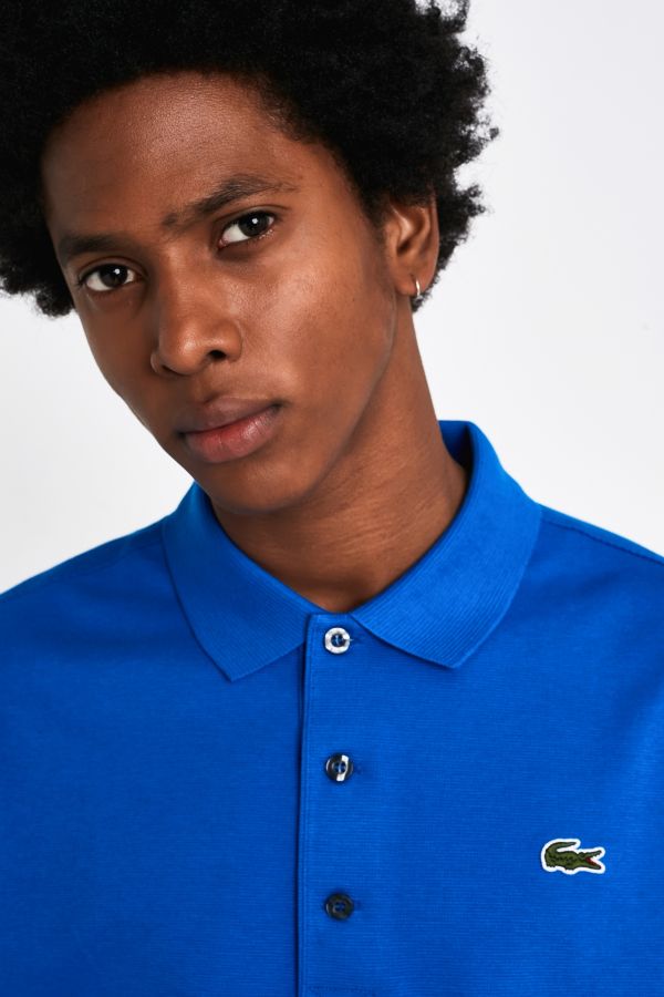 Lacoste Royal Blue Short-Sleeve Polo Shirt | Urban Outfitters UK