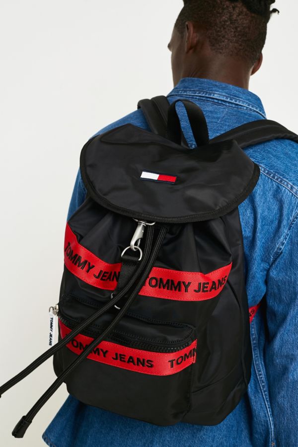 Tommy Jeans Heritage Black Backpack | Urban Outfitters UK