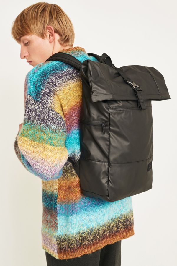 Eastpak Macnee Rolltop Black Backpack | Urban Outfitters UK