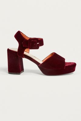 U platform slippers red women 2 peep beach heeled for machines