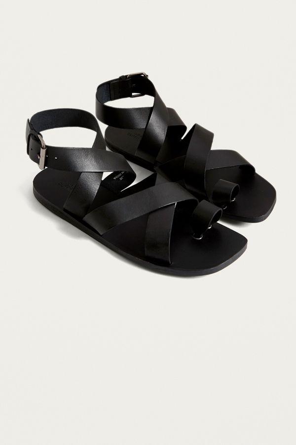 black toe loop heels