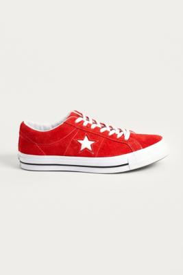 Converse One Star Red Suede Trainers | Urban Outfitters UK