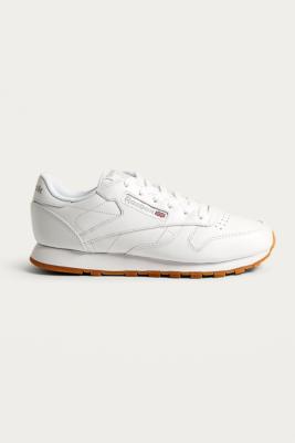 reebok classic white leather trainers