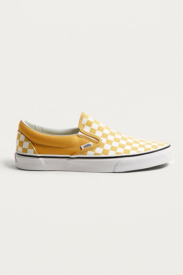 vans slip on checkerboard yellow vans slip on checkerboard yellow