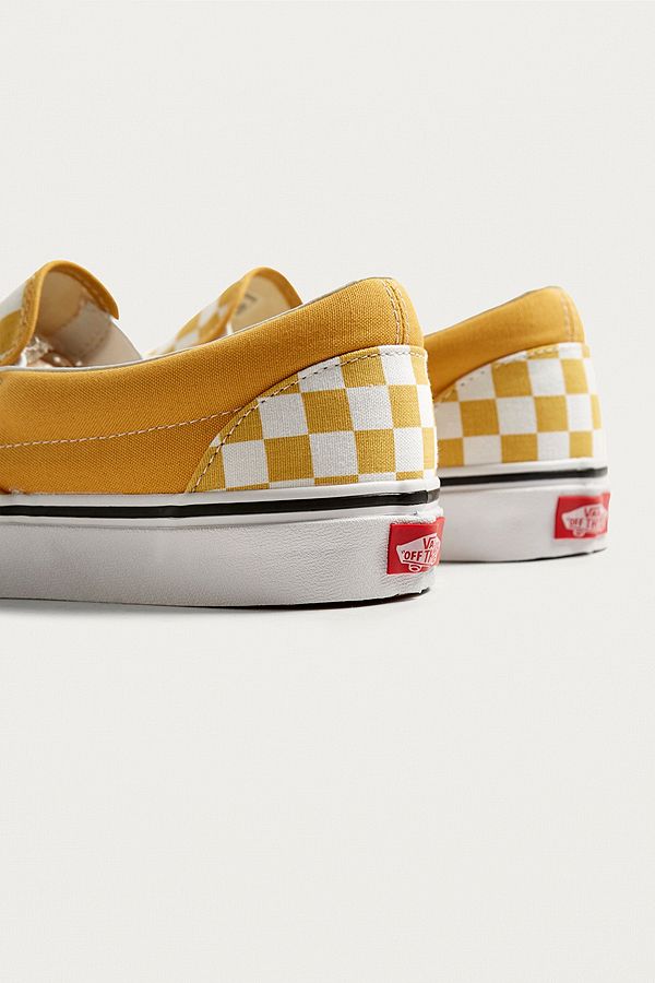 vans checkerboard slip on yellow vans checkerboard slip on yellow