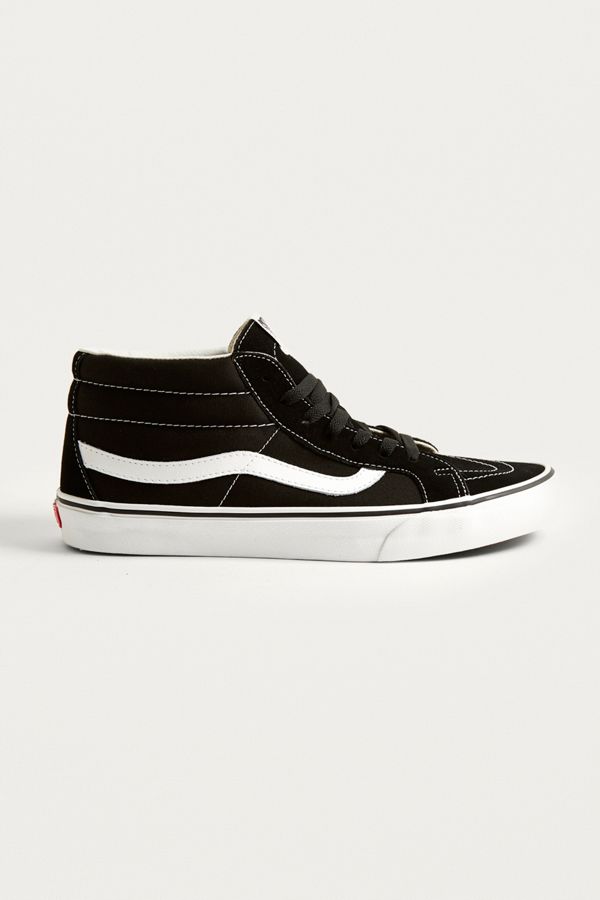 Vans Sk8 Mid Reissue Black and White Trainers Urban Outfitters UK