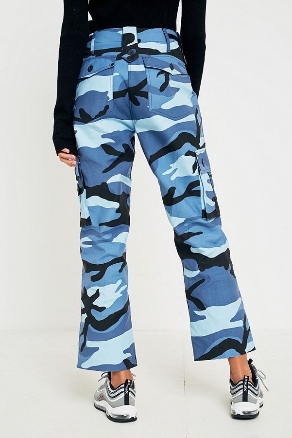 Urban Renewal Vintage Originals Blue Camo Cargo Trousers | Urban Outfitters