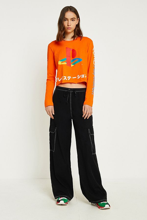 Urban Renewal Playstation Cropped Long Sleeve T-Shirt | Urban Outfitters