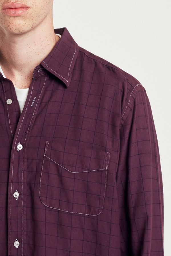 Urban Renewal Vintage Customised Dark Purple Flannel Shirt Urban