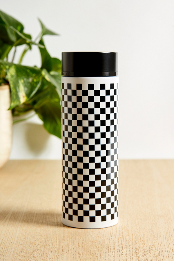 Checkerboard Water Bottle Urban Outfitters UK