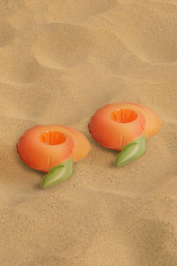 Peach Drink Holder Pool Float Set Urban Outfitters