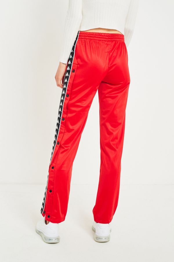 Kappa Wise Red Popper Track Pants Urban Outfitters