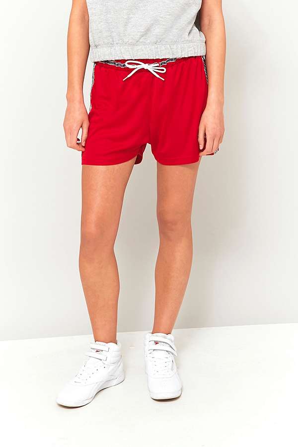 Umbro Red And Black Logo Striped Shorts | Urban Outfitters