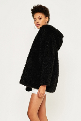 urban outfitters hooded teddy coat