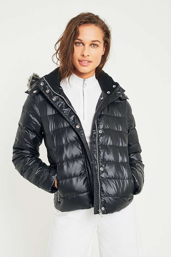 Calvin Klein Jeans Faux Fur Hood Puffer Jacket | Urban Outfitters