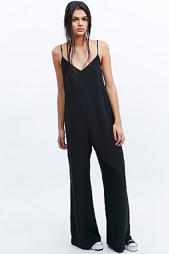 Native Rose Strap Longline Jumpsuit in Black - Urban Outfitters
