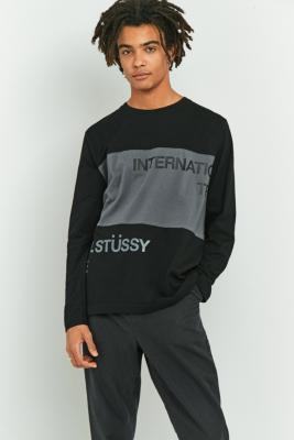 Stussy Split Panel Long-Sleeve Sweatshirt | Urban Outfitters
