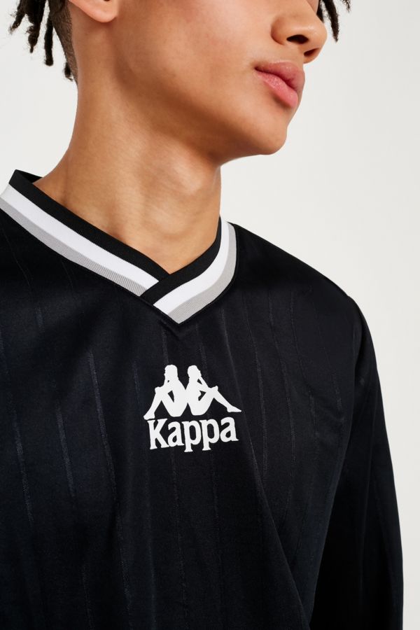 Kappa Black Logo Long-Sleeve Shirt | Urban Outfitters
