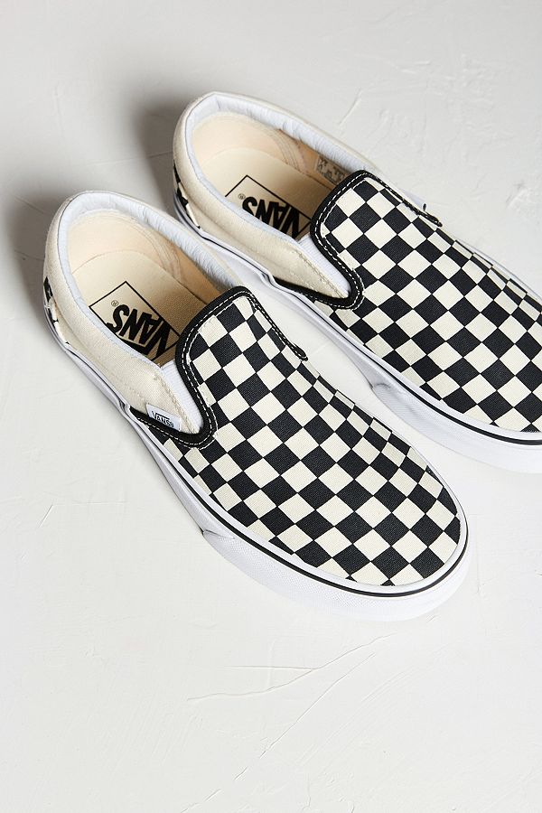 vans classic slip on trainers in checkerboard vans classic slip on trainers in checkerboard