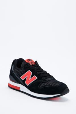 New Balance 996 Runner Trainers in Black and Coral - Urban Outfitters