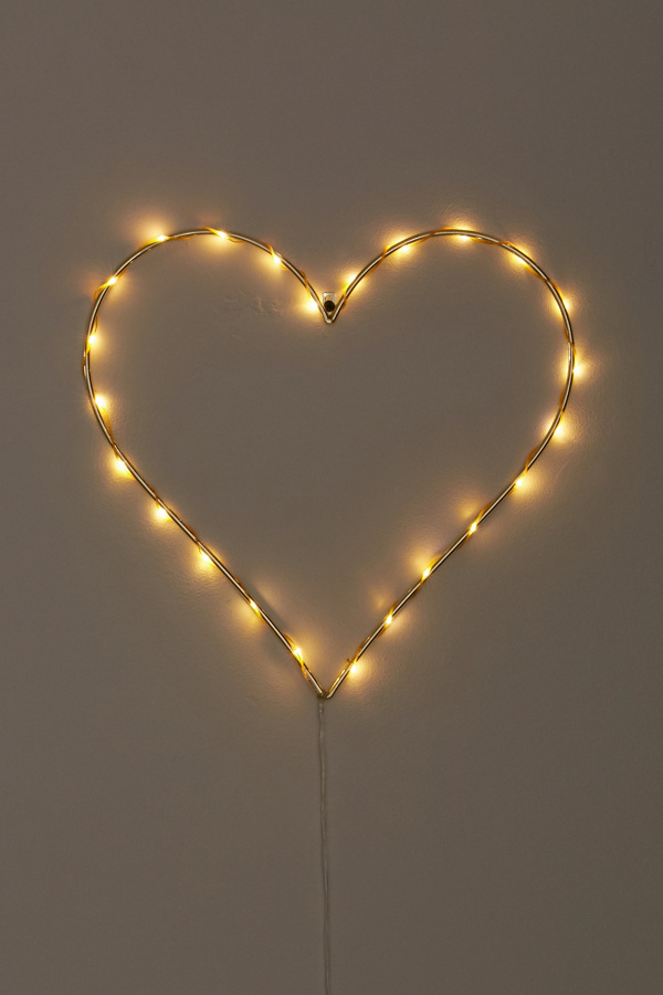 Slide View: 3: Applique en forme de cœurs à LED