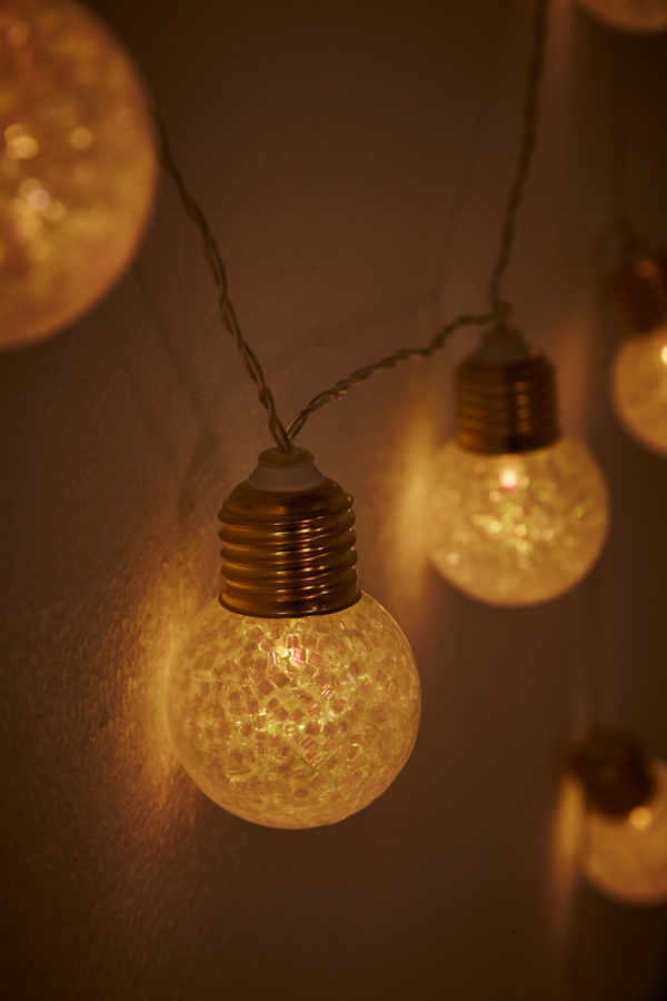 Slide View: 4: Guirlande lumineuse à ampoules pailletées