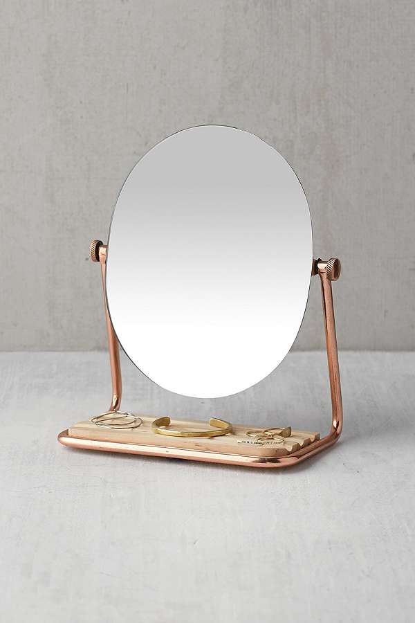 Slide View: 1: Elizabeth Tabletop Storage Mirror