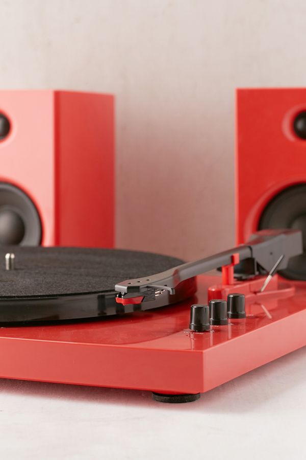 Crosley T100 Red Bluetooth Vinyl Record Player with Speakers Urban
