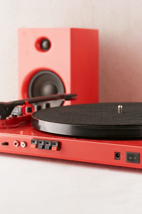 Crosley T100 Red Bluetooth Vinyl Record Player with Speakers Urban
