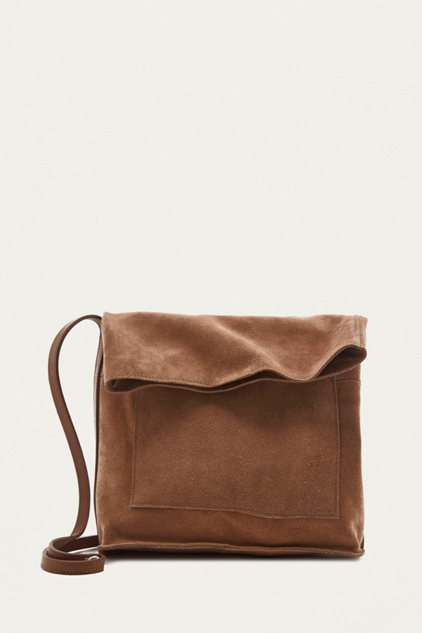 Tan Suede Messenger Bag Urban Outfitters DE