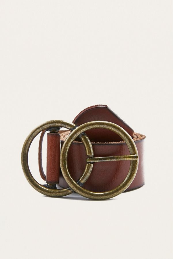 Leather Double Circle Buckle Belt Urban Outfitters UK