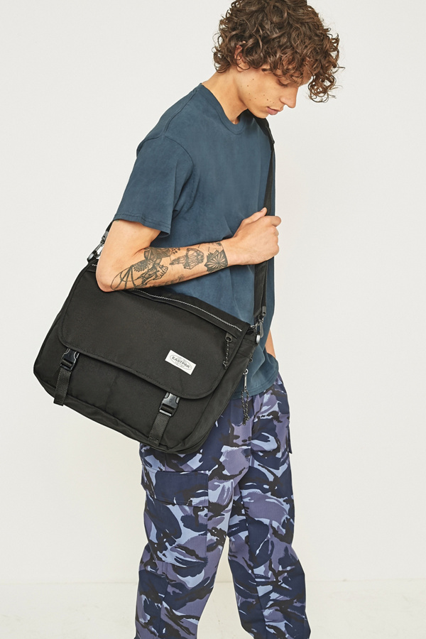 Eastpak Delegate Black Stitch Messenger Bag Urban Outfitters