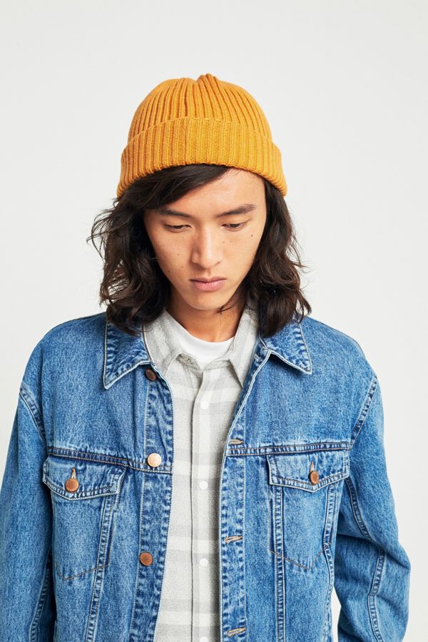 UO Mustard Ribbed Beanie Urban Outfitters