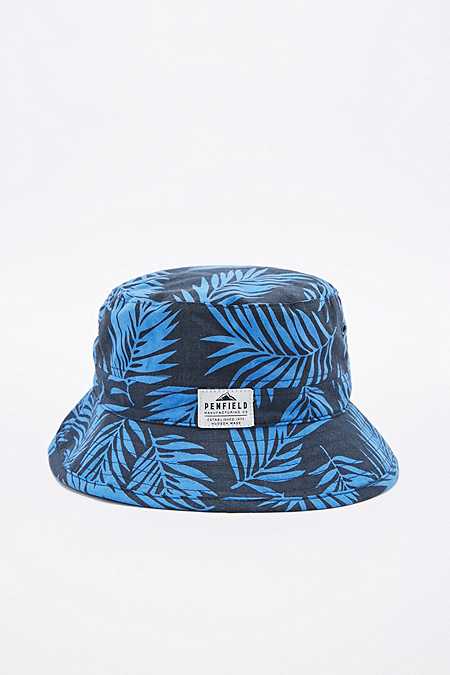 Penfield Palm Leaf Bucket Hat in Blue